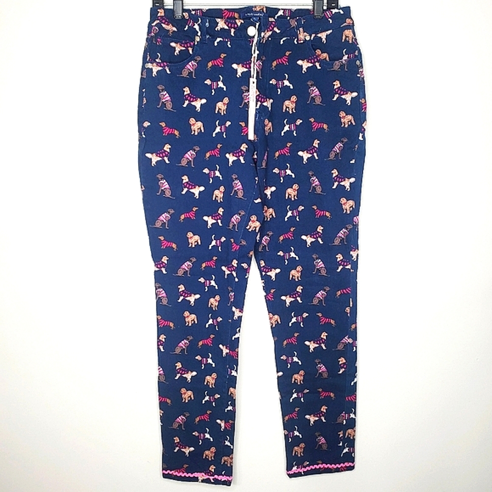 17) SIMPLY SOUTHERN Dog 🐕 Print Jeans Sz. L NWT